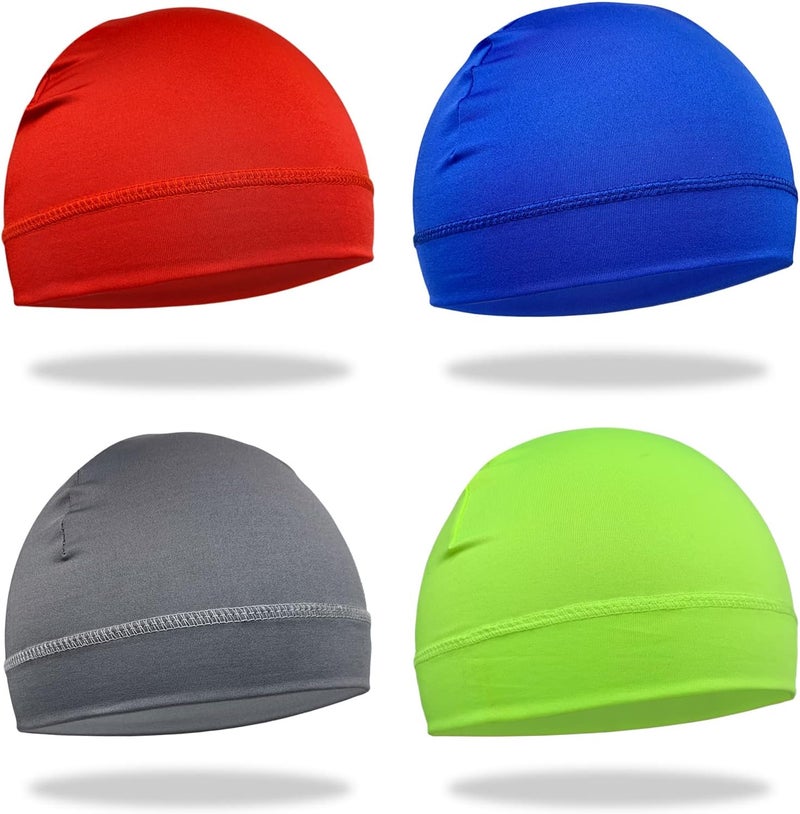 Owoniule 6 Pcs Skull Cap Sweat Wicking Helmet Liner Breathable Cycling Beanie Running Sports Hat Cooling Head Wraps for Men - Image 1